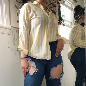 Beachy Striped Button Down